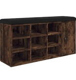 VidaXL Schoenenbank 102x32x50 cm bewerkt hout gerookt eikenkleurig