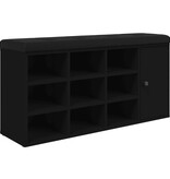 VidaXL Schoenenbank 102x32x50 cm bewerkt hout zwart