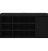 VidaXL Schoenenbank 102x32x50 cm bewerkt hout zwart