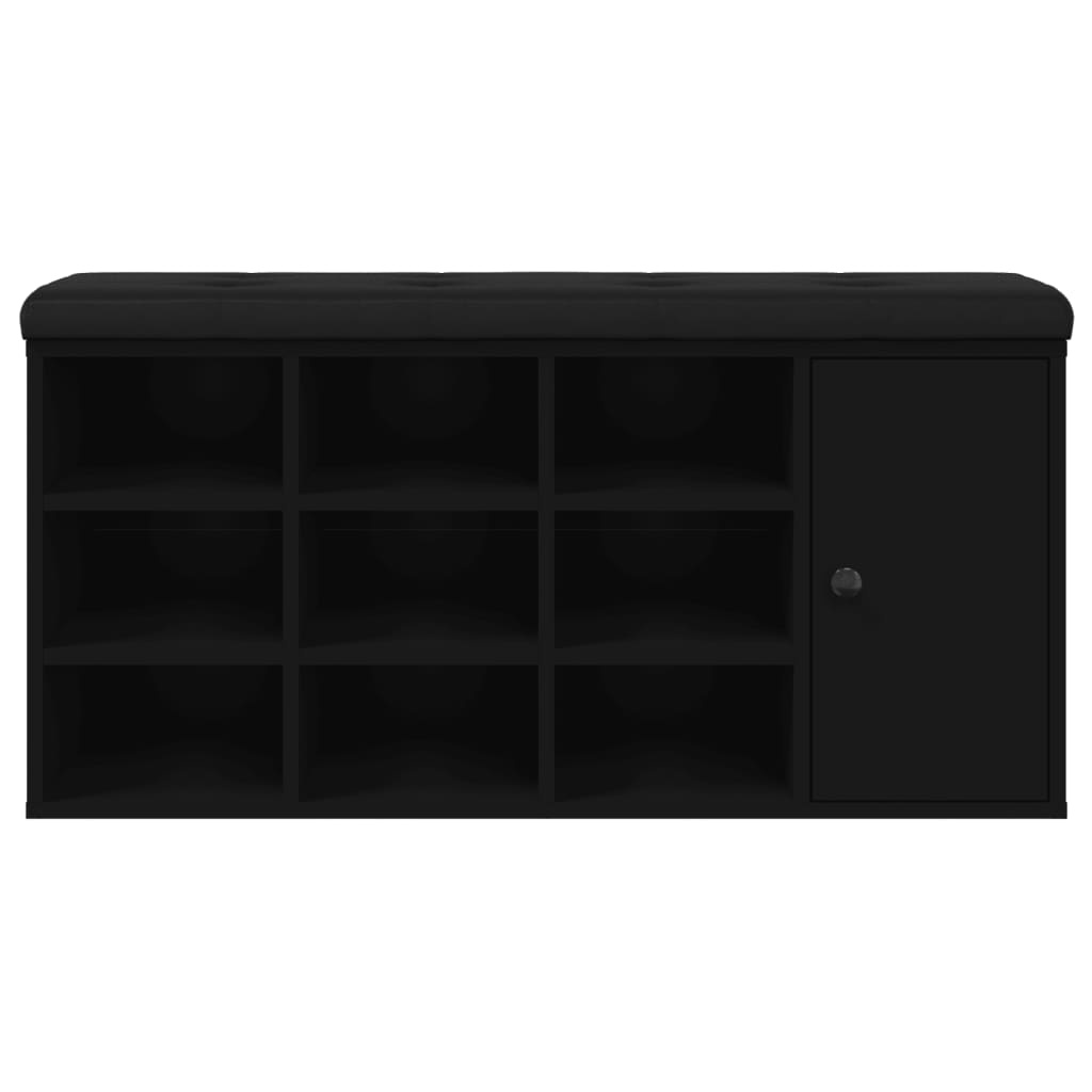 VidaXL Schoenenbank 102x32x50 cm bewerkt hout zwart