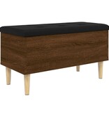 VidaXL Opbergbankje 82x42x46 cm bewerkt hout bruineikenkleurig