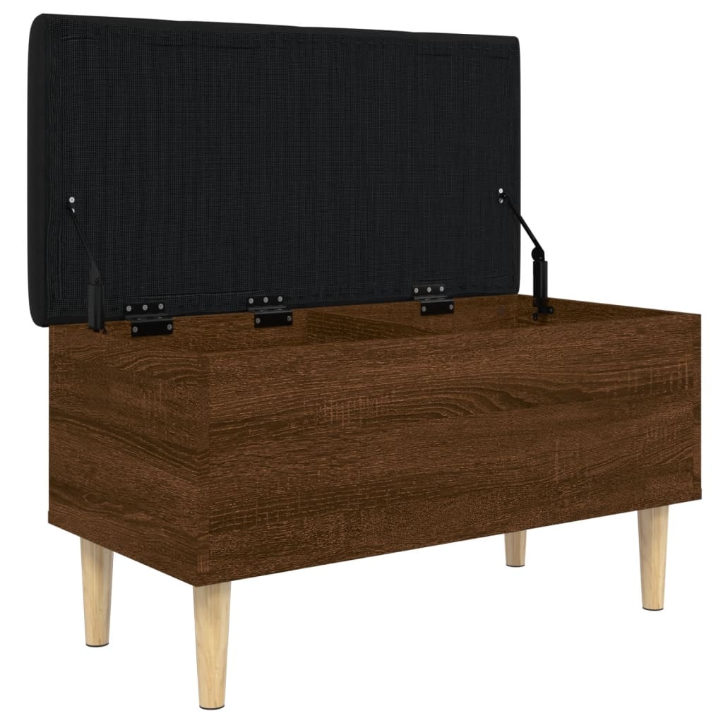 VidaXL Opbergbankje 82x42x46 cm bewerkt hout bruineikenkleurig