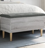 VidaXL Opbergbankje 82x42x46 cm bewerkt hout grijs sonoma eikenkleurig