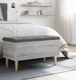 VidaXL Opbergbankje 82x42x46 cm bewerkt hout grijs sonoma eikenkleurig