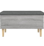 VidaXL Opbergbankje 82x42x46 cm bewerkt hout grijs sonoma eikenkleurig