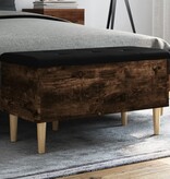 VidaXL Opbergbankje 82x42x46 cm bewerkt hout gerookt eikenkleurig