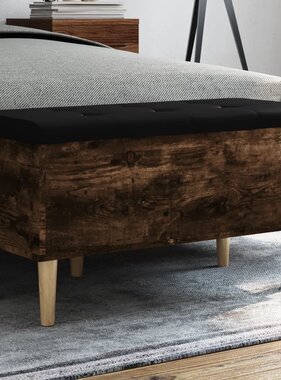 VidaXL Opbergbankje 82x42x46 cm bewerkt hout gerookt eikenkleurig