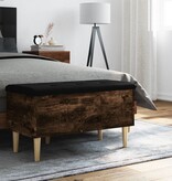 VidaXL Opbergbankje 82x42x46 cm bewerkt hout gerookt eikenkleurig