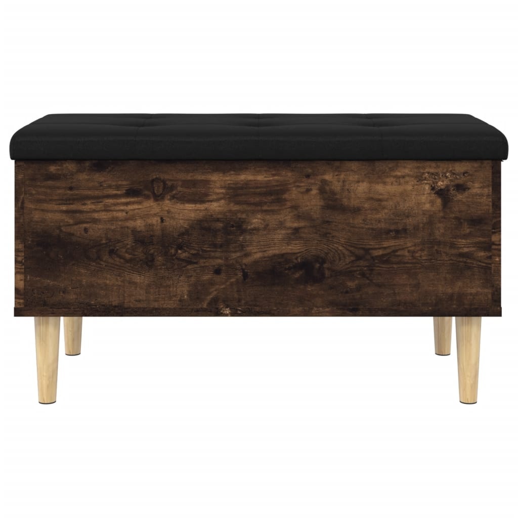 VidaXL Opbergbankje 82x42x46 cm bewerkt hout gerookt eikenkleurig