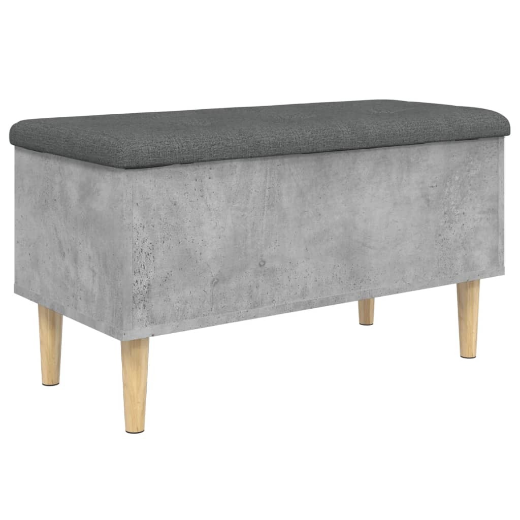 VidaXL Opbergbankje 82x42x46 cm bewerkt hout betongrijs