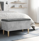 VidaXL Opbergbankje 82x42x46 cm bewerkt hout betongrijs