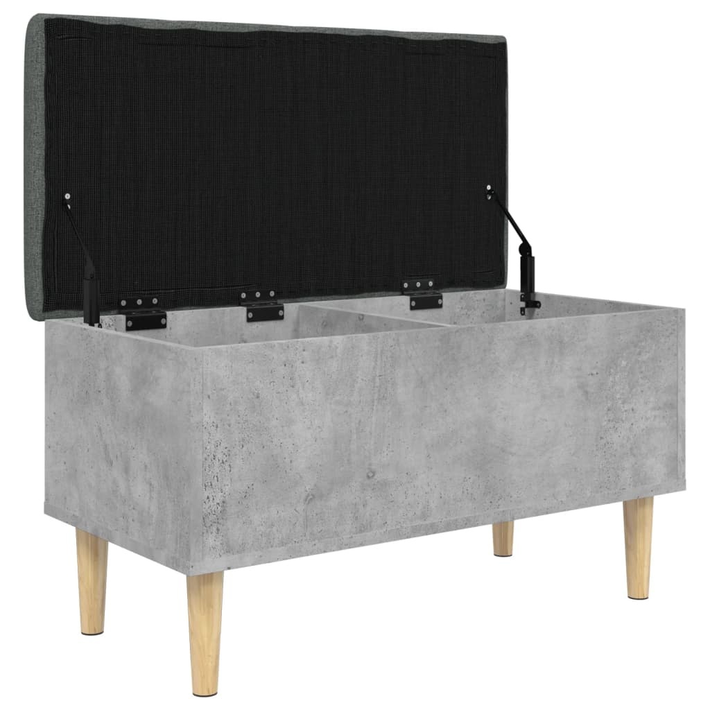 VidaXL Opbergbankje 82x42x46 cm bewerkt hout betongrijs