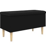 VidaXL Opbergbankje 82x42x46 cm bewerkt hout zwart