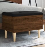 VidaXL Opbergbankje 62x42x46 cm bewerkt hout bruineikenkleurig