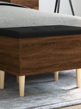 VidaXL Opbergbankje 62x42x46 cm bewerkt hout bruineikenkleurig