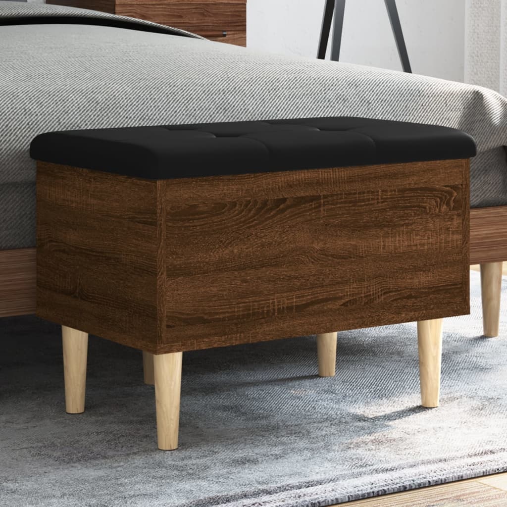 VidaXL Opbergbankje 62x42x46 cm bewerkt hout bruineikenkleurig