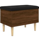 VidaXL Opbergbankje 62x42x46 cm bewerkt hout bruineikenkleurig