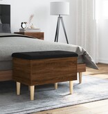 VidaXL Opbergbankje 62x42x46 cm bewerkt hout bruineikenkleurig