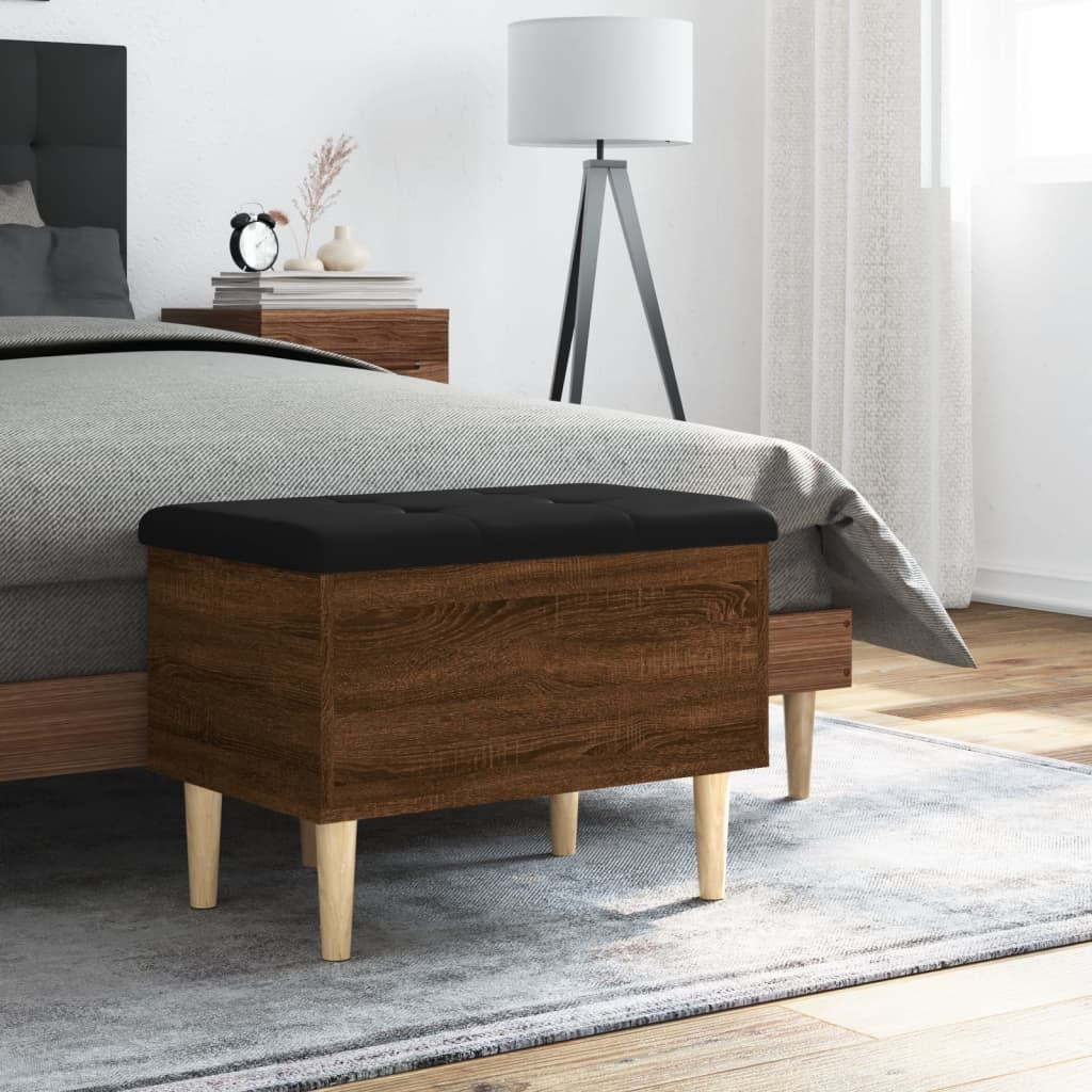 VidaXL Opbergbankje 62x42x46 cm bewerkt hout bruineikenkleurig