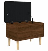 VidaXL Opbergbankje 62x42x46 cm bewerkt hout bruineikenkleurig