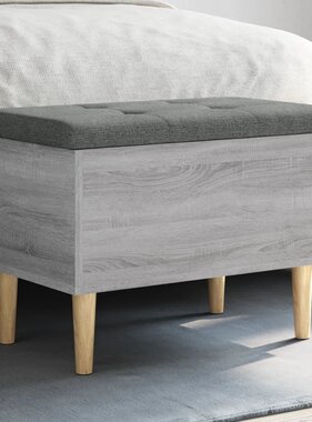 VidaXL Opbergbankje 62x42x46 cm bewerkt hout grijs sonoma eikenkleurig