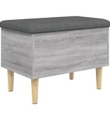 VidaXL Opbergbankje 62x42x46 cm bewerkt hout grijs sonoma eikenkleurig