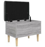 VidaXL Opbergbankje 62x42x46 cm bewerkt hout grijs sonoma eikenkleurig