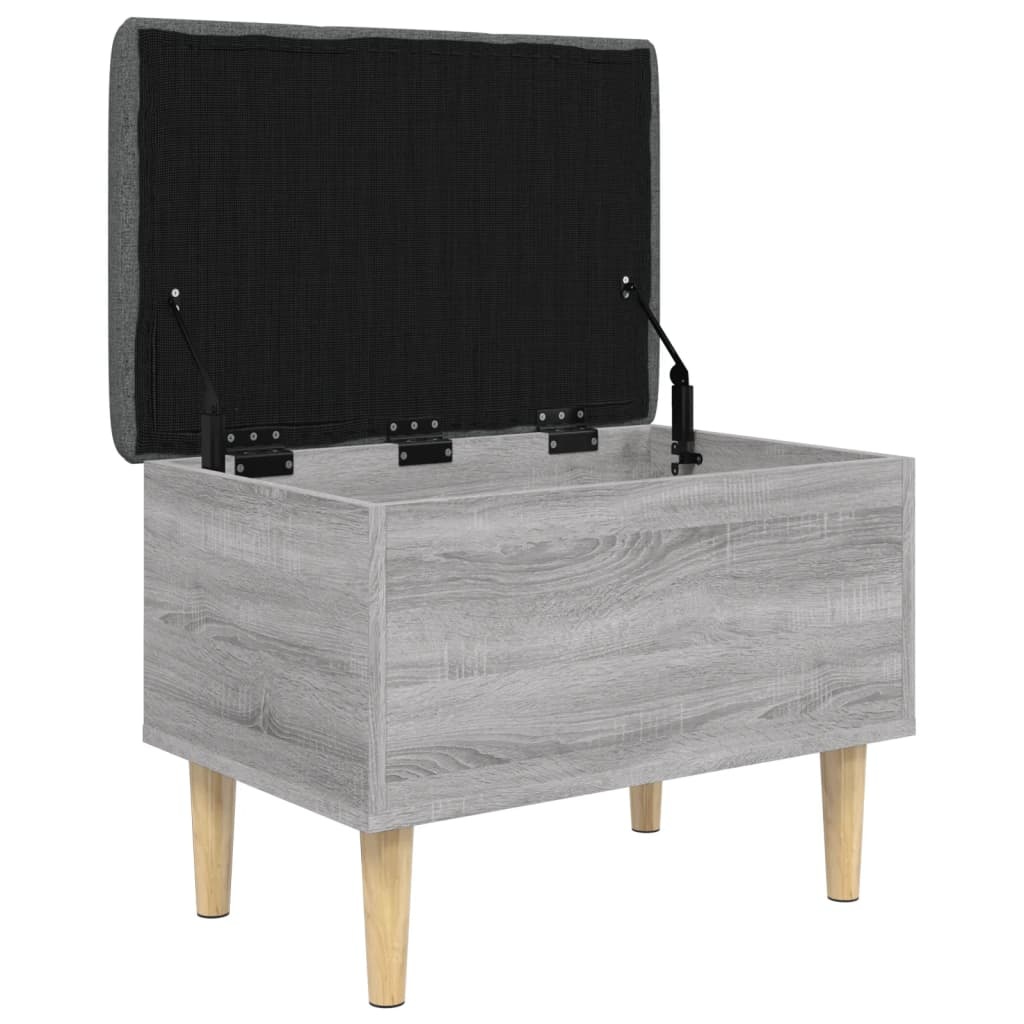 VidaXL Opbergbankje 62x42x46 cm bewerkt hout grijs sonoma eikenkleurig