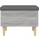 VidaXL Opbergbankje 62x42x46 cm bewerkt hout grijs sonoma eikenkleurig