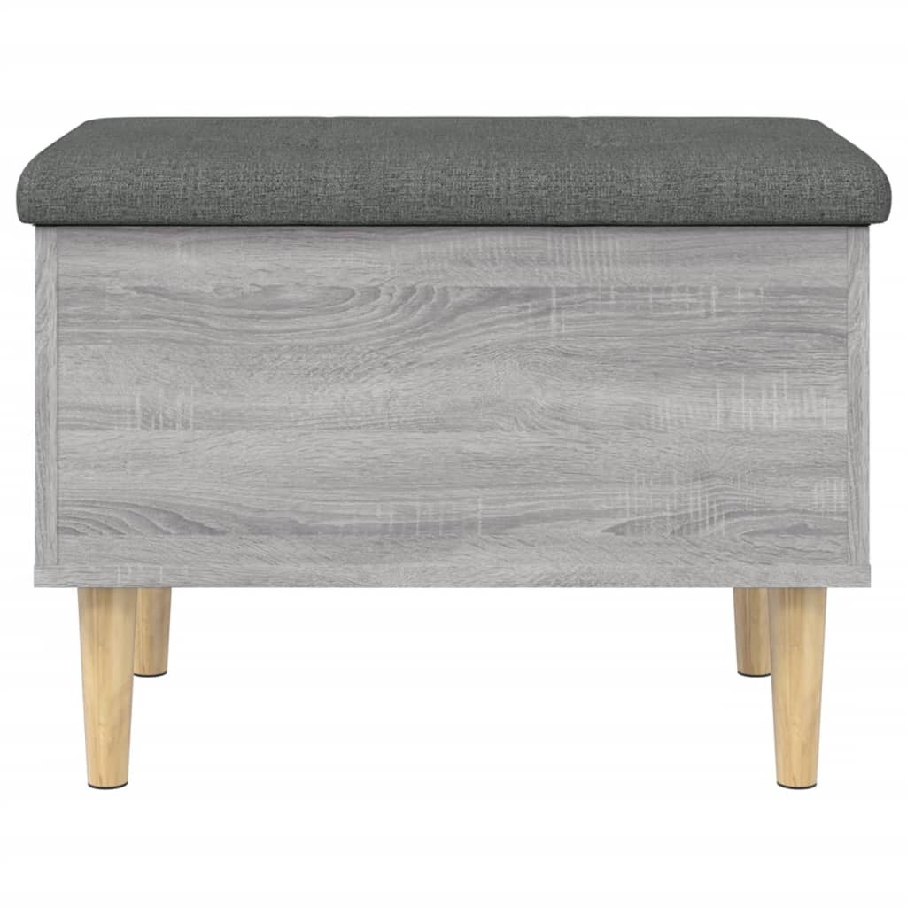 VidaXL Opbergbankje 62x42x46 cm bewerkt hout grijs sonoma eikenkleurig
