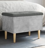 VidaXL Opbergbankje 62x42x46 cm bewerkt hout betongrijs
