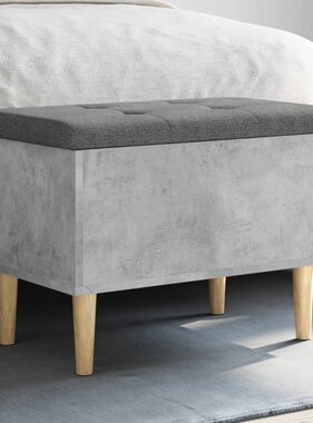 VidaXL Opbergbankje 62x42x46 cm bewerkt hout betongrijs