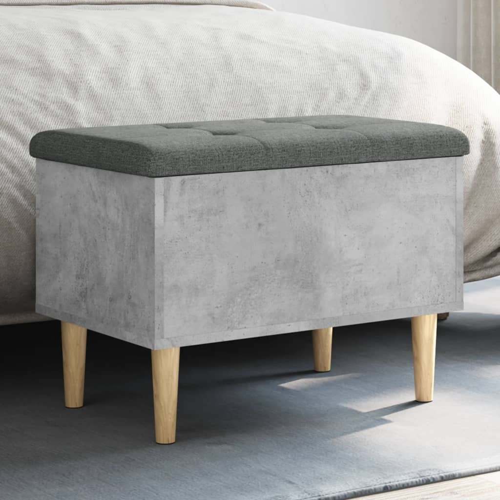 VidaXL Opbergbankje 62x42x46 cm bewerkt hout betongrijs