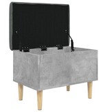VidaXL Opbergbankje 62x42x46 cm bewerkt hout betongrijs