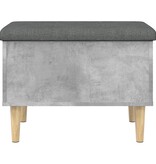 VidaXL Opbergbankje 62x42x46 cm bewerkt hout betongrijs