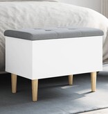 VidaXL Opbergbankje 62x42x46 cm bewerkt hout wit