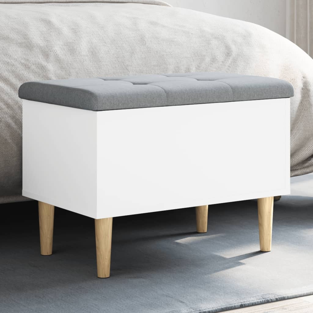 VidaXL Opbergbankje 62x42x46 cm bewerkt hout wit