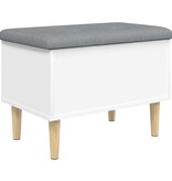 VidaXL Opbergbankje 62x42x46 cm bewerkt hout wit