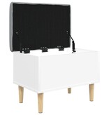 VidaXL Opbergbankje 62x42x46 cm bewerkt hout wit