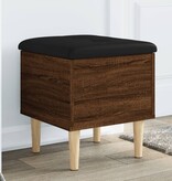 VidaXL Opbergbankje 42x42x46 cm bewerkt hout bruineikenkleurig