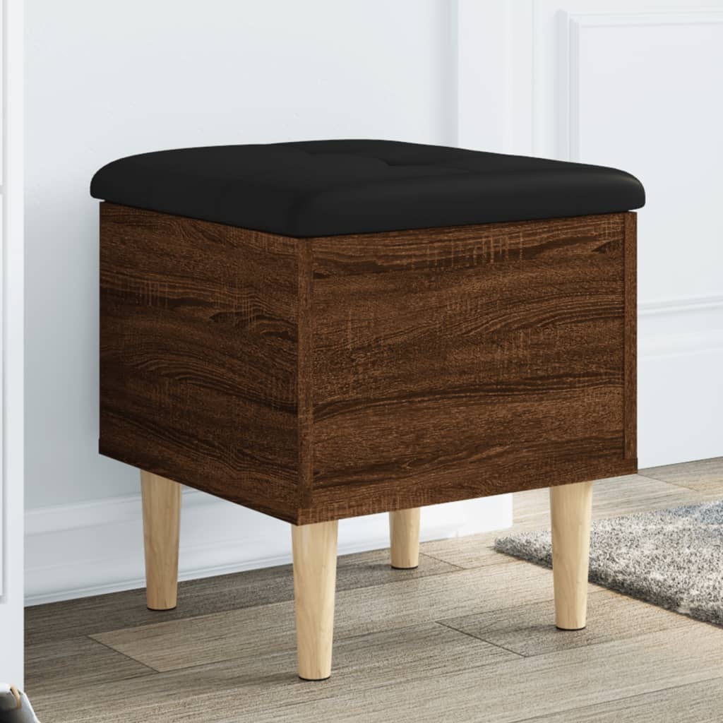 VidaXL Opbergbankje 42x42x46 cm bewerkt hout bruineikenkleurig