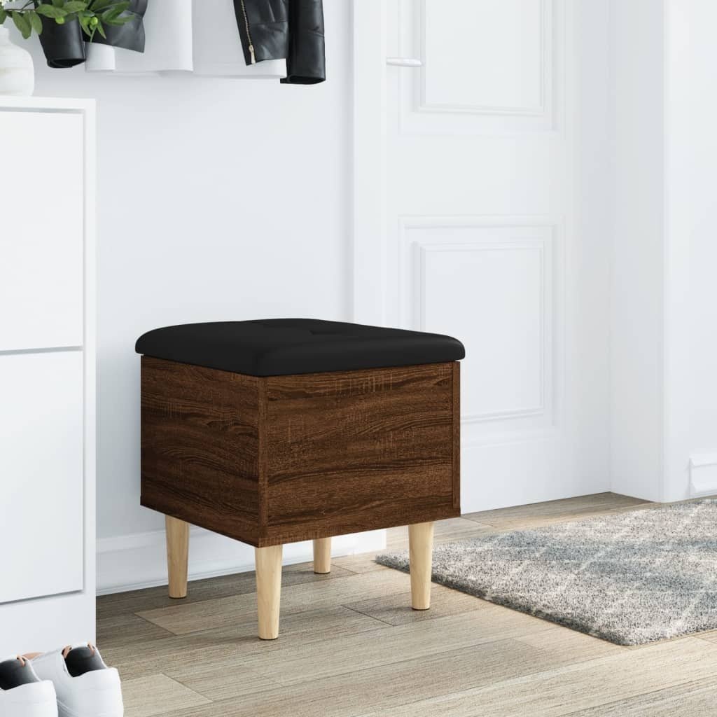 VidaXL Opbergbankje 42x42x46 cm bewerkt hout bruineikenkleurig