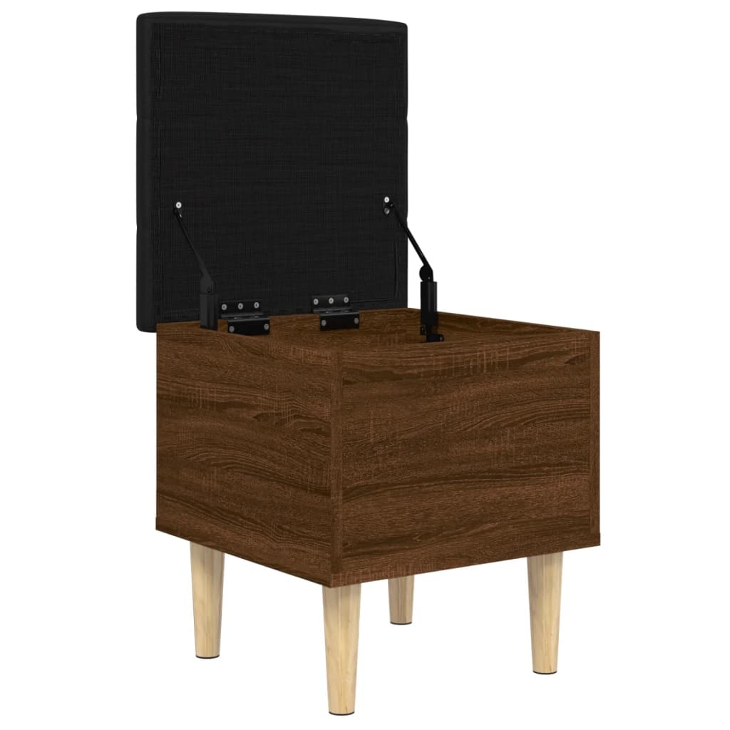 VidaXL Opbergbankje 42x42x46 cm bewerkt hout bruineikenkleurig
