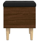 VidaXL Opbergbankje 42x42x46 cm bewerkt hout bruineikenkleurig