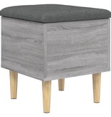 VidaXL Opbergbankje 42x42x46 cm bewerkt hout grijs sonoma eikenkleurig