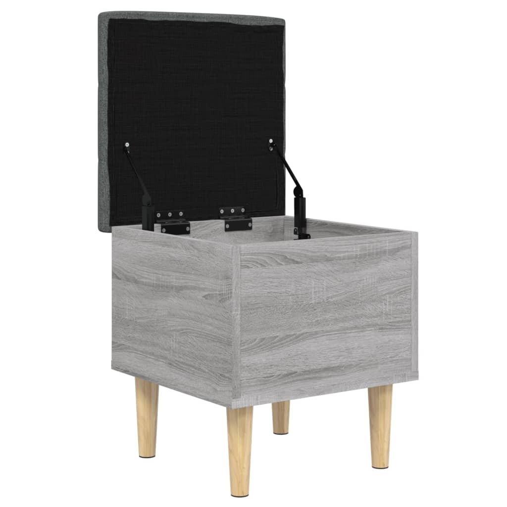 VidaXL Opbergbankje 42x42x46 cm bewerkt hout grijs sonoma eikenkleurig