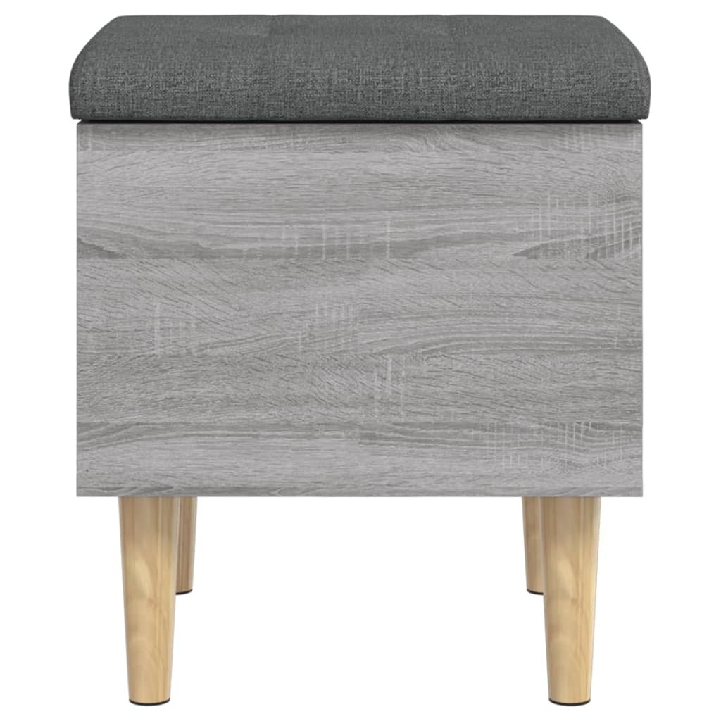 VidaXL Opbergbankje 42x42x46 cm bewerkt hout grijs sonoma eikenkleurig