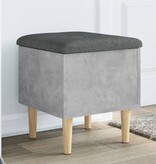 VidaXL Opbergbankje 42x42x46 cm bewerkt hout betongrijs