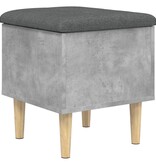 VidaXL Opbergbankje 42x42x46 cm bewerkt hout betongrijs