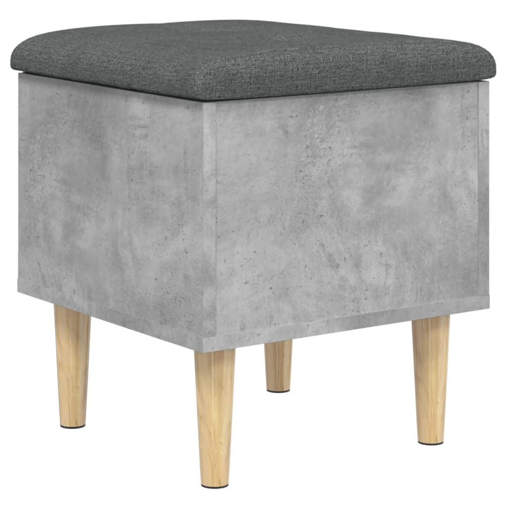 VidaXL Opbergbankje 42x42x46 cm bewerkt hout betongrijs